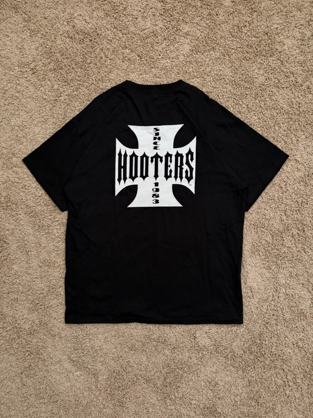 NWT Vintage West Coast Hooters Black T-Shirt Size XL Choppers Biker RARE